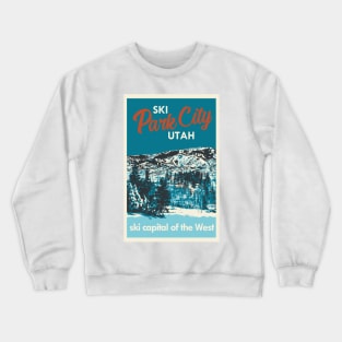 Vintage Park City Utah Ski Poster Crewneck Sweatshirt